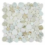 Marble Pebbles Mosaics Heart Shape - Calacatta Gold Honed