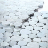 Mosaics Marble Pebbles Heart Shape - Sky Blue