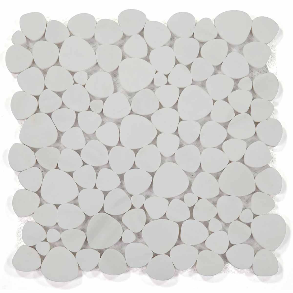 Mosaics Marble Pebbles Heart Shape - Dolomite Honed