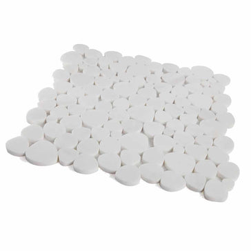 Mosaics Marble Pebbles Heart Shape - Dolomite Honed