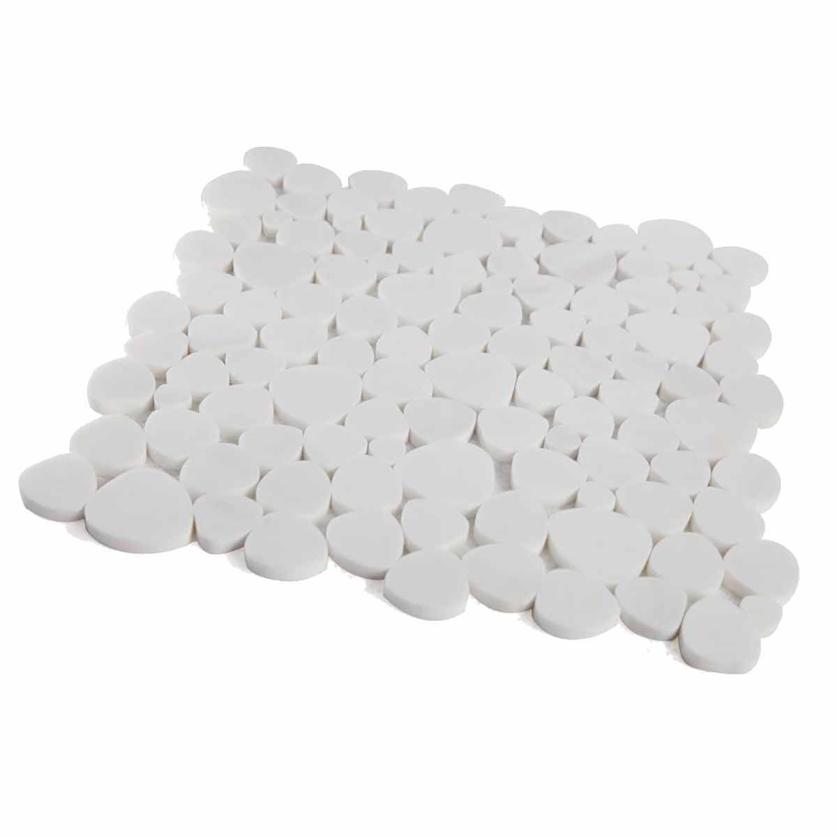 Mosaics Marble Pebbles Heart Shape - Dolomite Honed