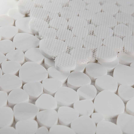 Mosaics Marble Pebbles Heart Shape - Dolomite Honed