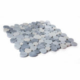 Marble Pebbles Mosaics Heart Shape - Italian Blue