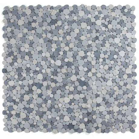 Marble Pebbles Mosaics Heart Shape - Italian Blue