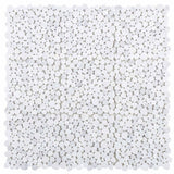 Marble Pebbles Mosaics Heart Shape - White