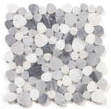 Marble Pebbles Mosaics Heart Shape - Calacatta Gray