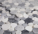 Marble Pebbles Mosaics Heart Shape - Calacatta Gray
