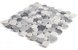 Marble Pebbles Mosaics Heart Shape - Calacatta Gray