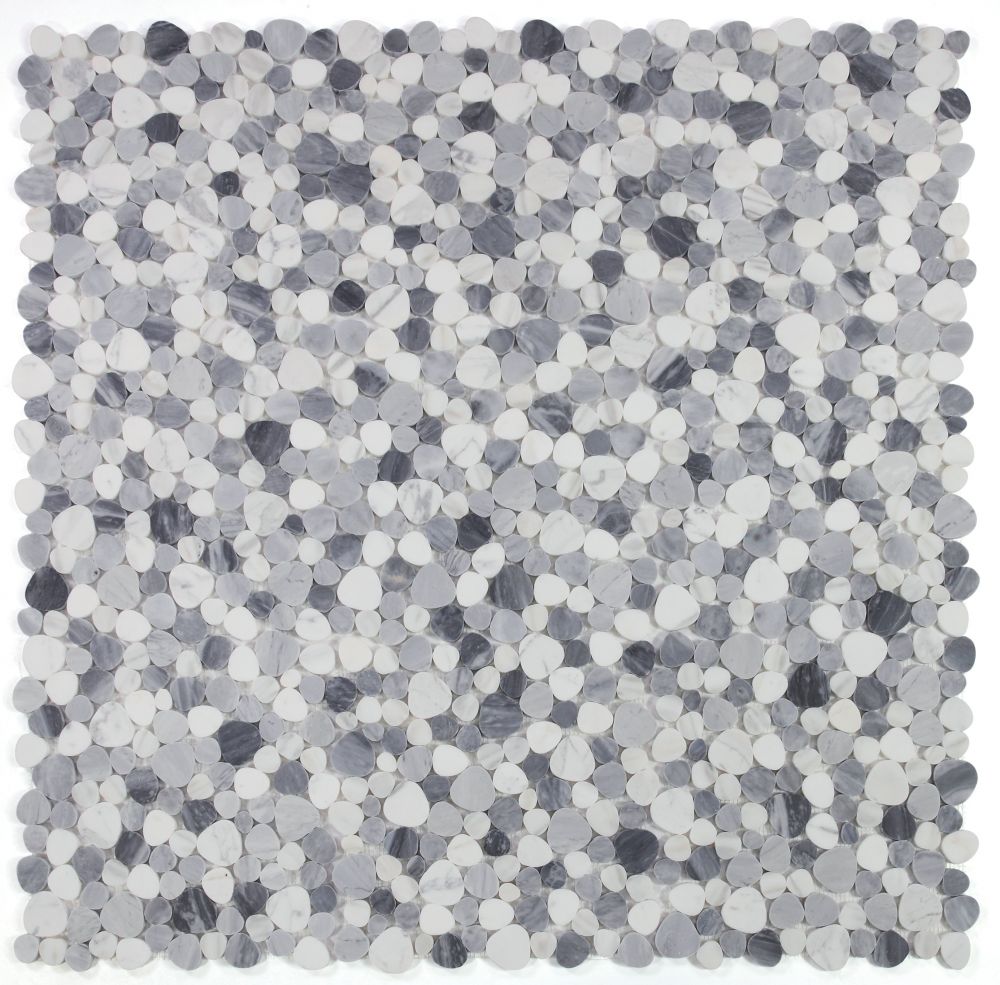 Marble Pebbles Mosaics Heart Shape - Calacatta Gray