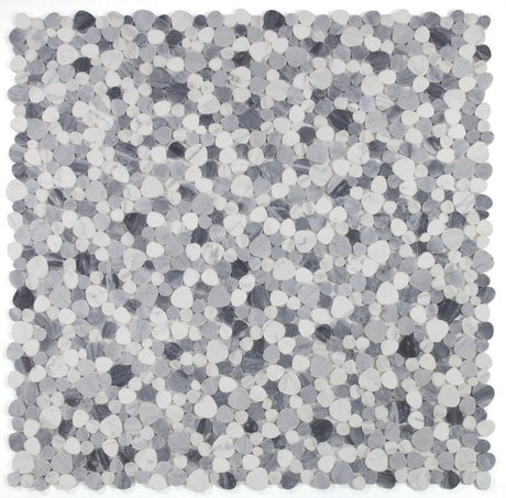 Marble Pebbles Mosaics Heart Shape - Calacatta Gray