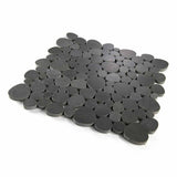 Marble Pebbles Mosaics Heart Shape - Volcanic Black