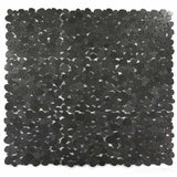 Marble Pebbles Mosaics Heart Shape - Volcanic Black