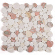 Marble Pebbles Mosaics Heart Shape - Rose Garden
