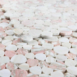 Marble Pebbles Mosaics Heart Shape - Rose Garden