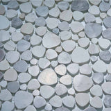 Mosaics Marble Pebbles Heart Shape - Honey Honed
