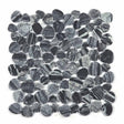 Mosaics Marble Pebbles Heart Shape - Black Grain
