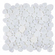 Marble Pebbles Mosaics Heart Shape - Carrara White