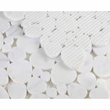Marble Pebbles Mosaics Heart Shape - Carrara White