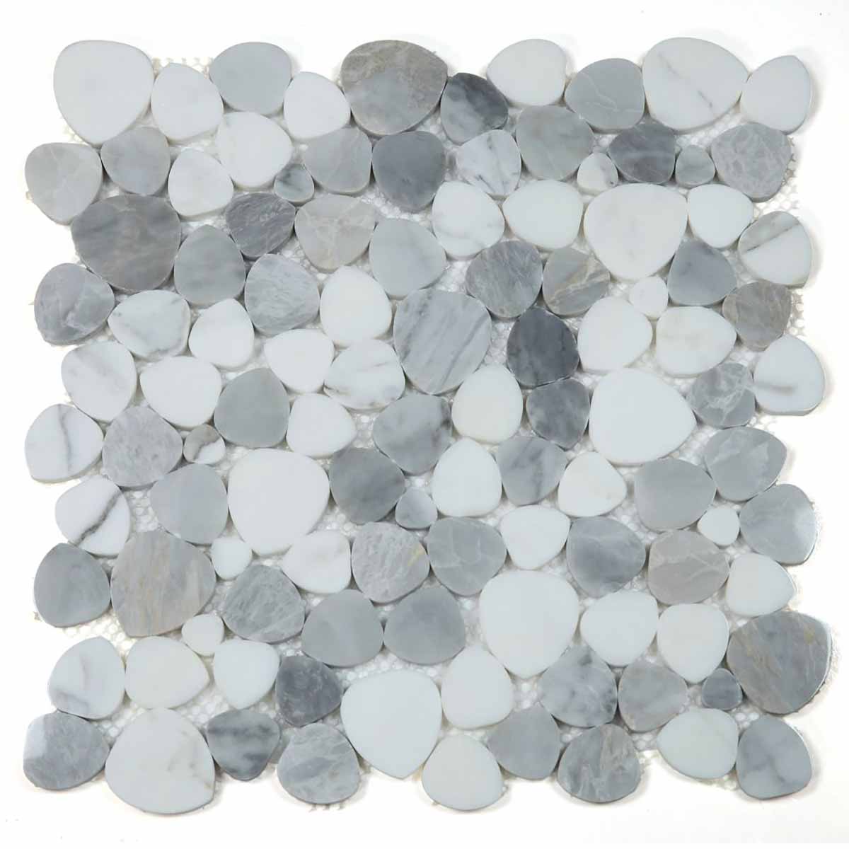 Marble Pebbles Mosaics Heart Shape - Nightfall