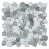 Marble Pebbles Mosaics Heart Shape - Nightfall