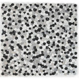 Marble Pebbles Mosaics Heart Shape - Black and White
