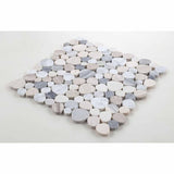 Marble Pebbles Mosaics Heart Shape - Earth tone