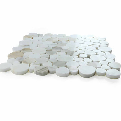 Marble Pebbles Mosaics Heart Shape - Calacatta Gold