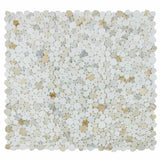 Marble Pebbles Mosaics Heart Shape - Calacatta Gold