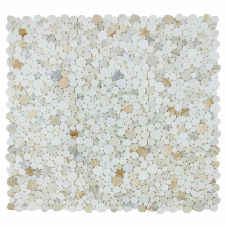 Marble Pebbles Mosaics Heart Shape - Calacatta Gold