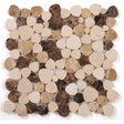 Marble Pebbles Mosaics Heart Shape - Amber