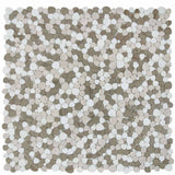 Marble Pebbles Mosaics Heart Shape - Athens Grey