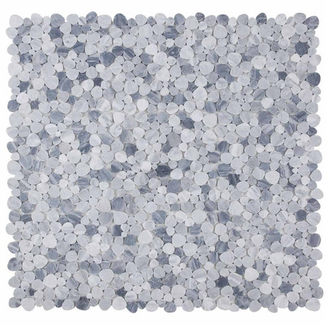 Marble Pebbles Mosaics Heart Shape - Gray Honed