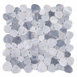Marble Pebbles Mosaics Heart Shape - Gray Honed