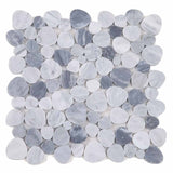 Marble Pebbles Mosaics Heart Shape - Gray Honed
