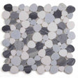 Mosaics Thassos Marble Pebble look - Ocean Blue