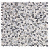 Mosaics Thassos Marble Pebble look - Ocean Blue
