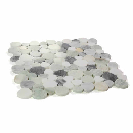 Marble Pebbles Mosaics Heart Shape - Grassland