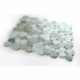 Mosaics White Marble Onyx Pebble look - Spring Green