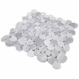 Mosaics Marble Pebbles Heart Shape - Marmala White