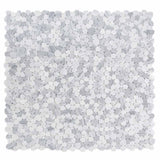 Mosaics Marble Pebbles Heart Shape - Marmala White