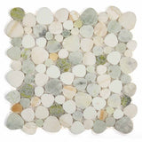 Mosaics Marble Pebbles Heart Shape - Onyx Honey