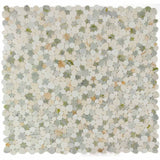 Mosaics Marble Pebbles Heart Shape - Onyx Honey