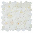 Mosaics Marble Pebbles Heart Shape - Onyx White Gold
