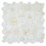 Mosaics Marble Pebbles Heart Shape - Onyx White Gold