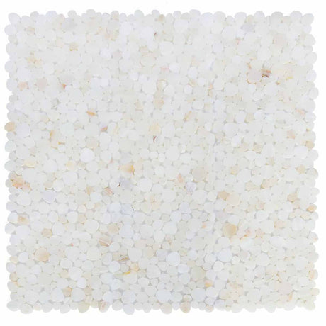 Mosaics Marble Pebbles Heart Shape - Onyx White Gold