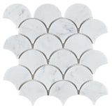 Mosaic Marble Fish Scale - Carrara