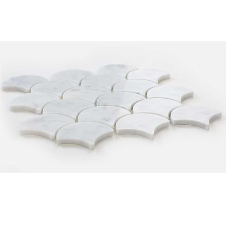 Mosaic Marble Fish Scale - Carrara