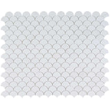 Mosaic Marble Fish Scale - Thassos