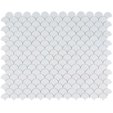 Mosaic Marble Fish Scale - Thassos