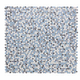 Mosaic Handmade Porcelain Penny Round - Blue